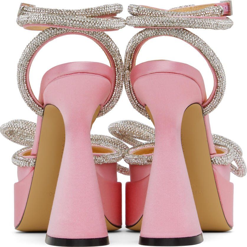 MACH  MACH Pink Double Bow Platform Heels