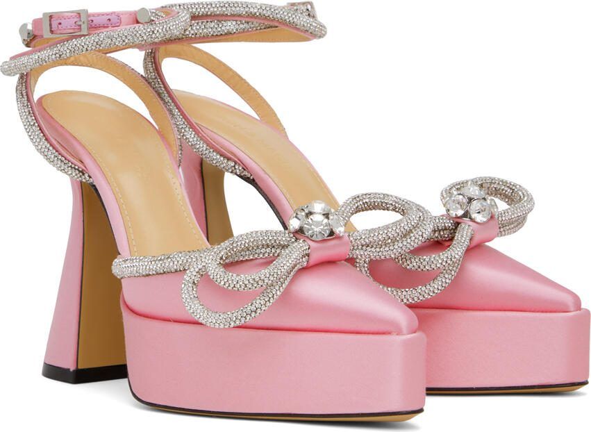 MACH  MACH Pink Double Bow Platform Heels - Picture 3