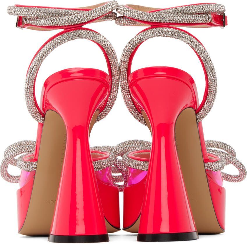 MACH  MACH Pink Double Bow Platform Heels