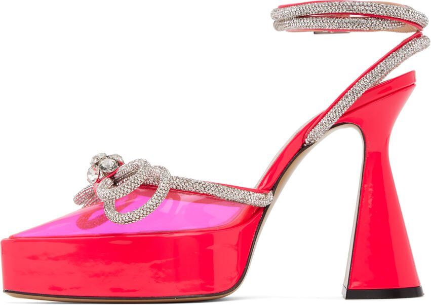 MACH  MACH Pink Double Bow Platform Heels - Picture 3