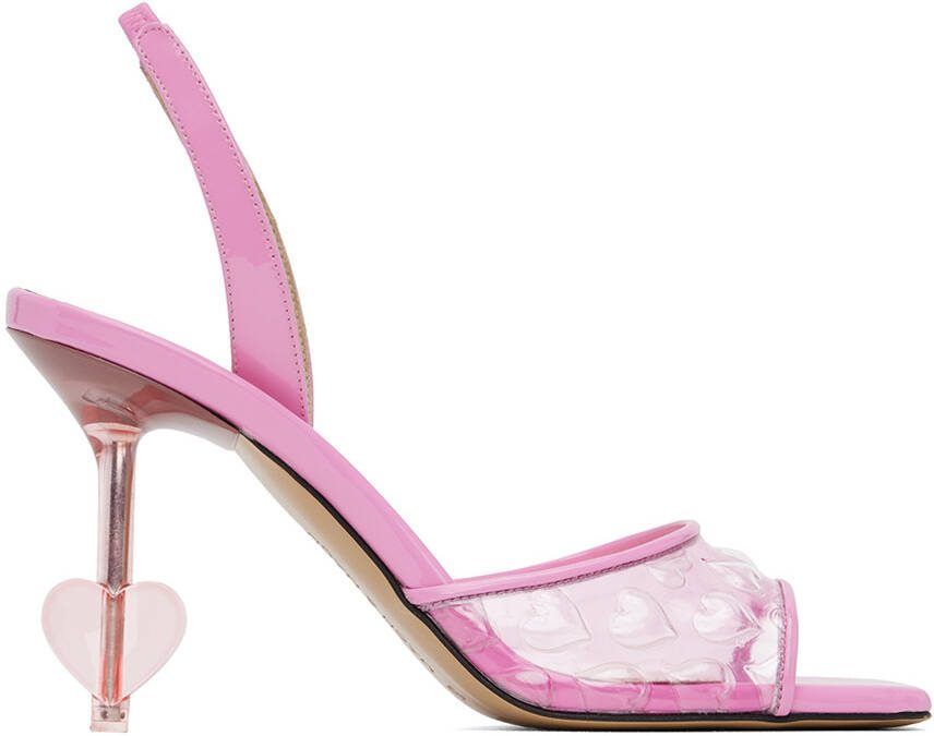 MACH  MACH Pink Heart Embellished Sandals - Picture 5