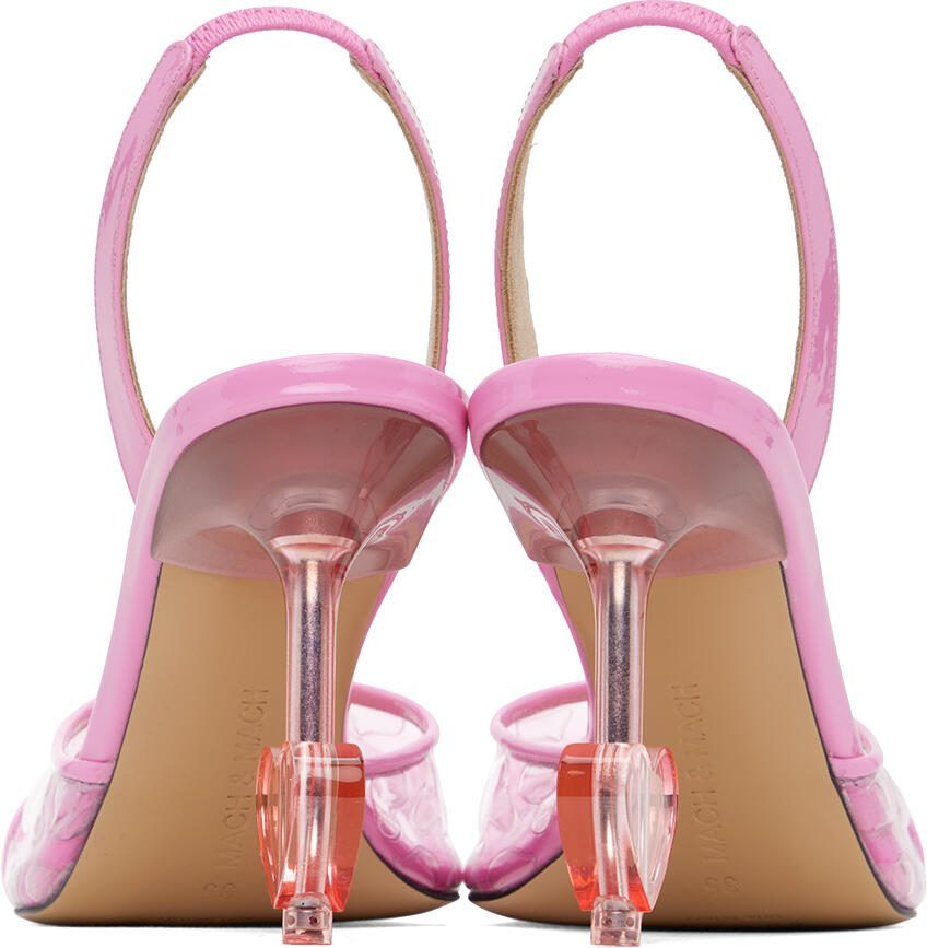 MACH  MACH Pink Heart Embellished Sandals