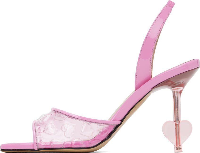 MACH  MACH Pink Heart Embellished Sandals - Picture 3