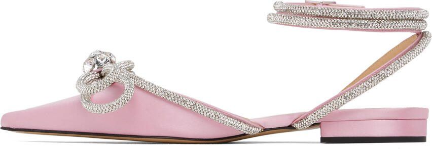 MACH  MACH Pink Satin Double Bow Sandals - Picture 3