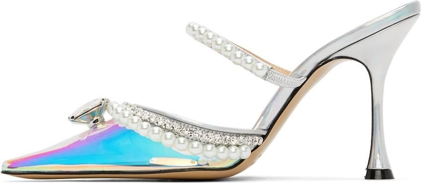 MACH  MACH Silver Diamond  Pearl 100 Heels - Picture 3