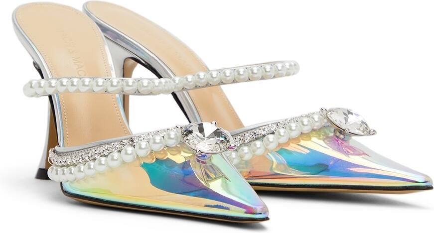 MACH  MACH Silver Diamond  Pearl 100 Heels - Picture 2