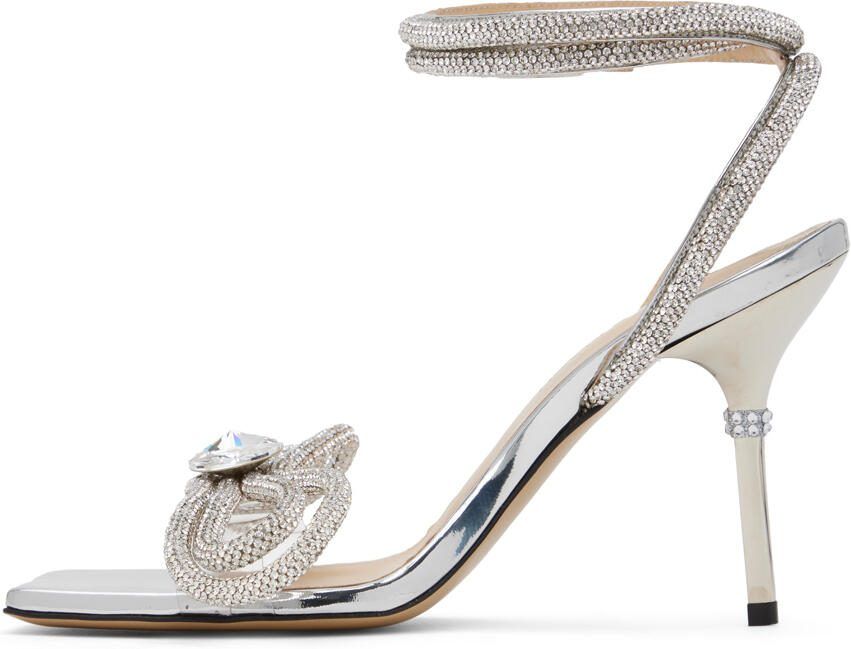 MACH  MACH Silver Double Bow 95 Heels