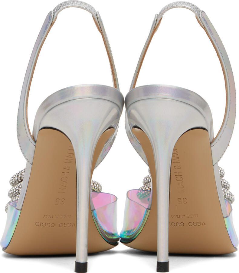 MACH  MACH Silver Triple Heart Heels