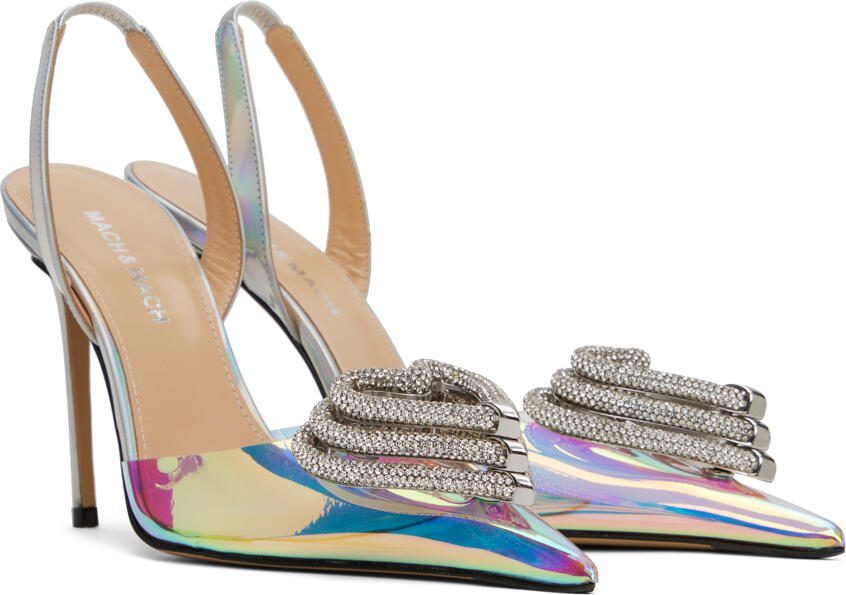 MACH  MACH Silver Triple Heart Heels - Picture 2