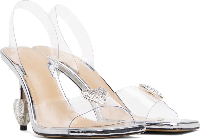 MACH  MACH Transparent Crystal Heart Heeled Sandals - Picture 3