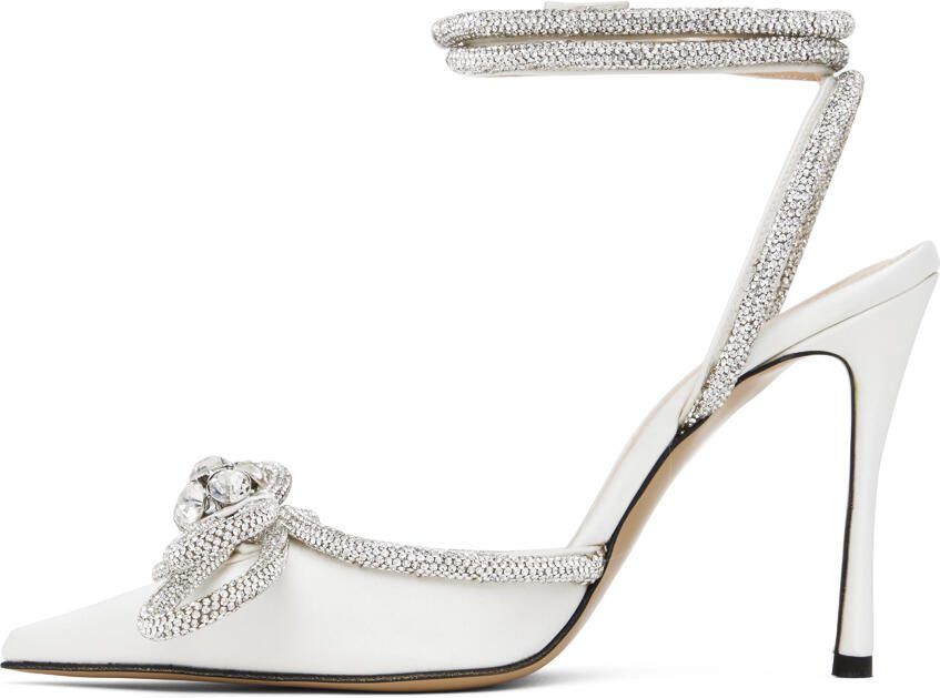 MACH  MACH White Double Bow Heels - Picture 2
