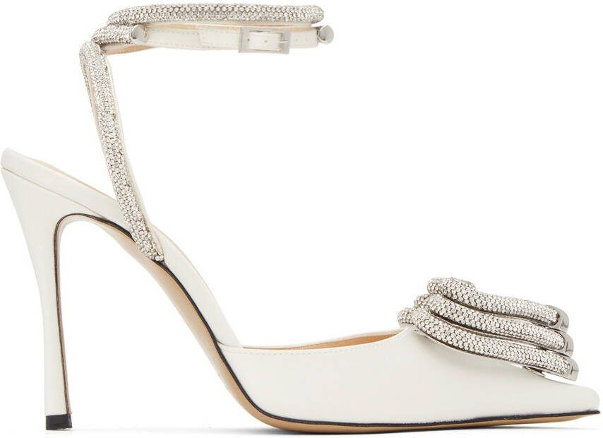 MACH  MACH White Triple Heart Heels - Picture 5
