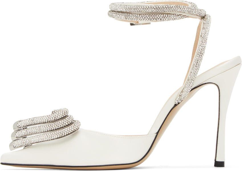 MACH  MACH White Triple Heart Heels - Picture 3