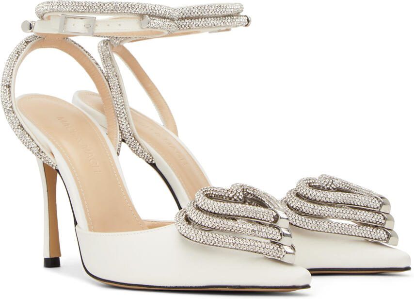 MACH  MACH White Triple Heart Heels - Picture 2
