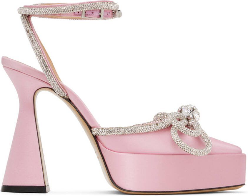 MACH  MACH Pink Double Bow 140 Platform Heels - Picture 2