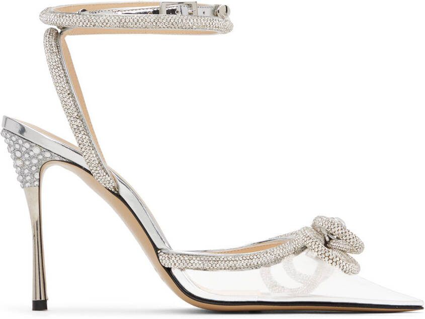 MACH  MACH Silver Double Bow 110 Heels