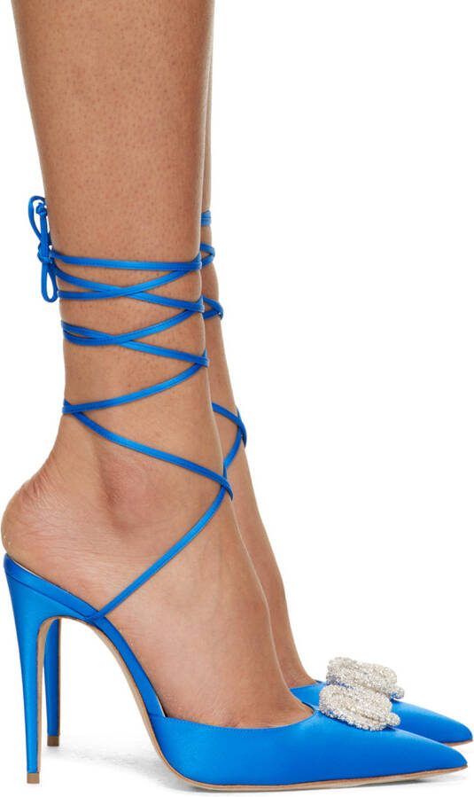 Magda Butrym Blue Wrap Heels - Picture 6