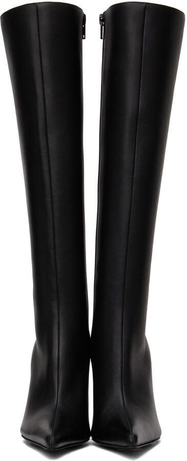Magda Butrym Black Leather Pointed Tall Boots - Picture 2