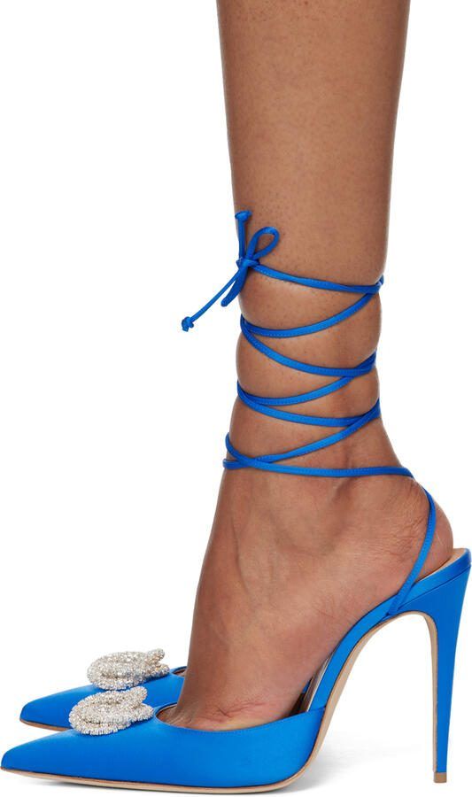 Magda Butrym Blue Wrap Heels - Picture 4
