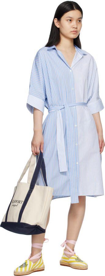 Maison Kitsuné White  Yellow Hotel Olympia Edition Poolside Stripes Espadrilles - Picture 4