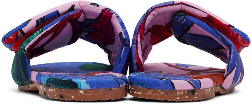 Maison Mangostan Kids Blue Sandia Sunflower Slides - Picture 2