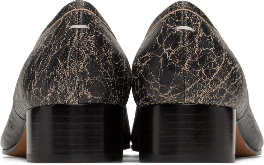 Maison Margiela Beige  Black Tabi Ballerina Heels