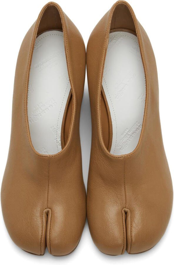 Maison Margiela Beige Vintage Soft Tabi Heels - Picture 2