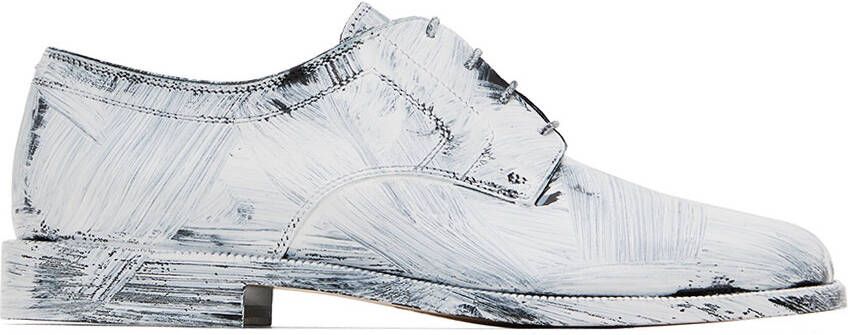 Maison Margiela Black  White Bianchetto Oxfords - Picture 6