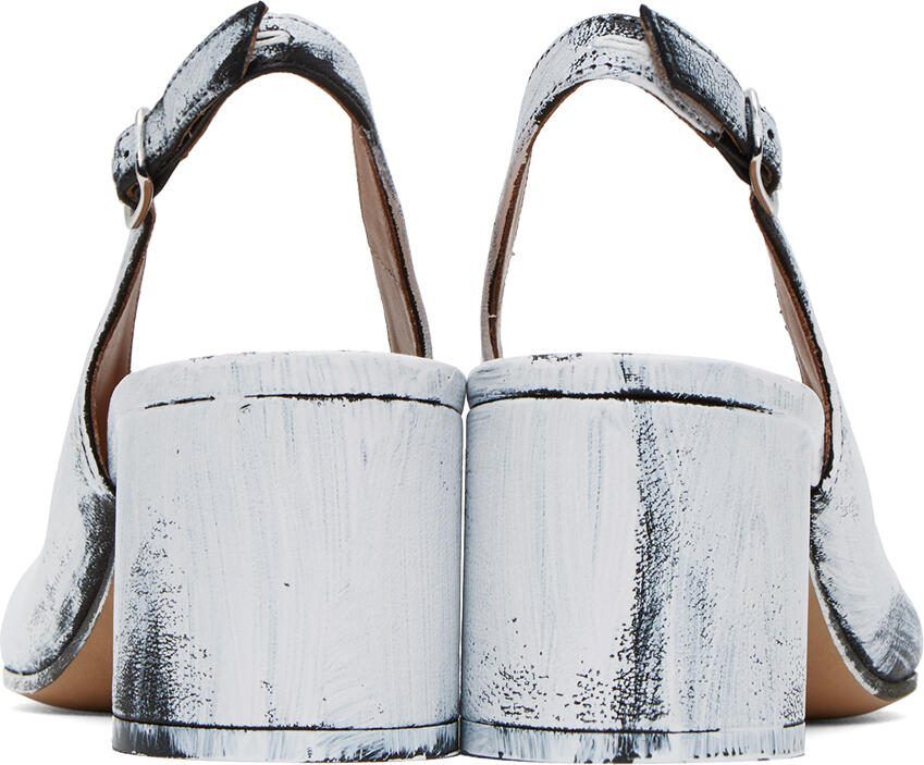 Maison Margiela Black  White Tabi Bianchetto Heels
