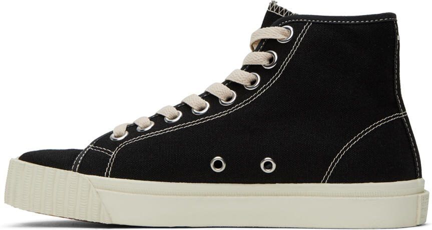 Maison Margiela Black  White Tabi Sneakers - Picture 3