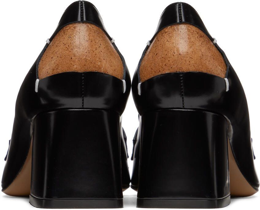 Maison Margiela Black Heeled Square Toe Loafer