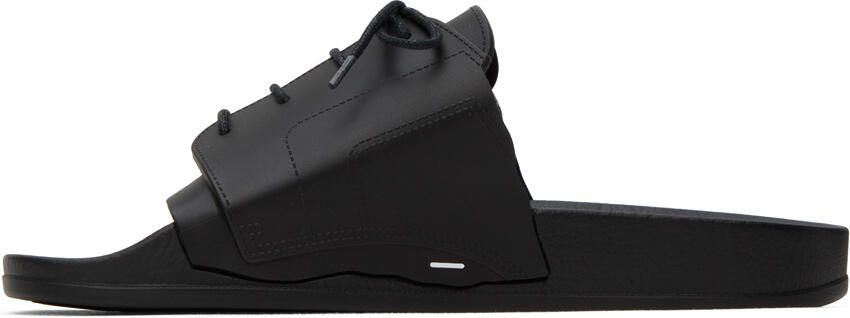 Maison Margiela Black Lace-Up Slides - Picture 3