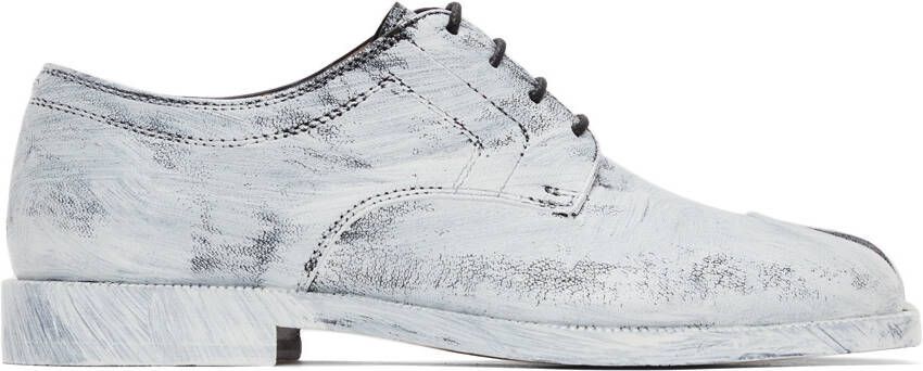 Maison Margiela Black Painted Tabi Oxfords - Picture 5