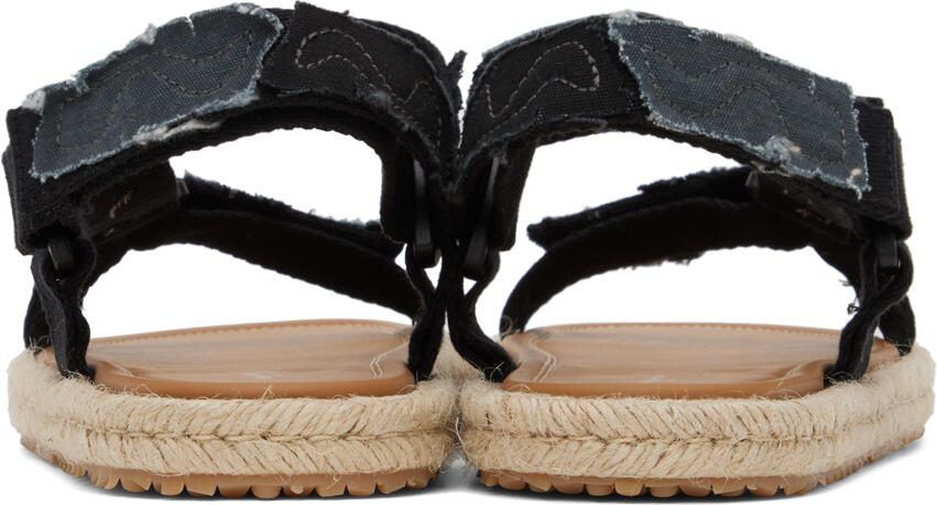 Maison Margiela Black Patchwork Hiking Sandals