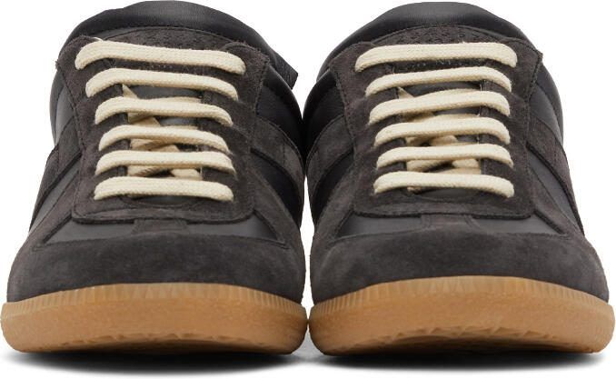 Maison Margiela Black Replica Cut-Out Sneakers - Picture 3