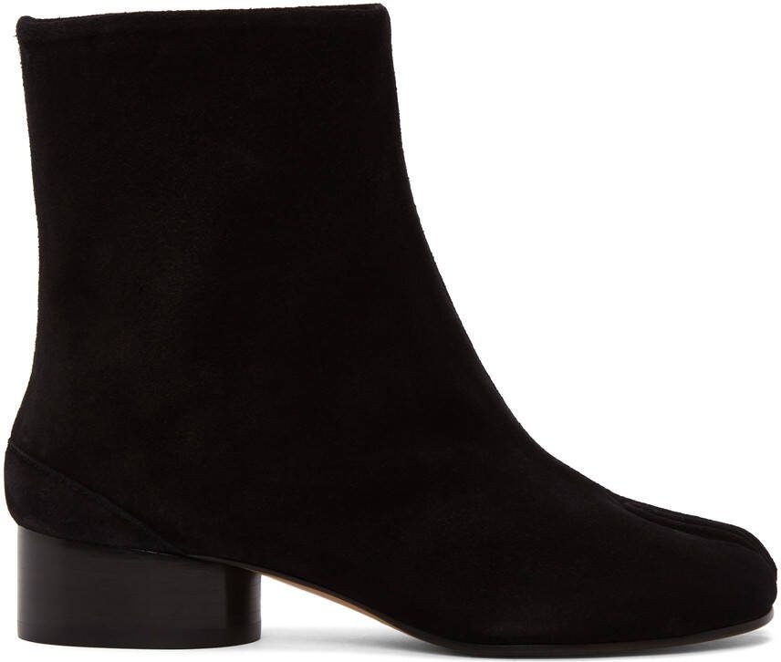 Maison Margiela Black Suede Tabi Boots - Picture 5