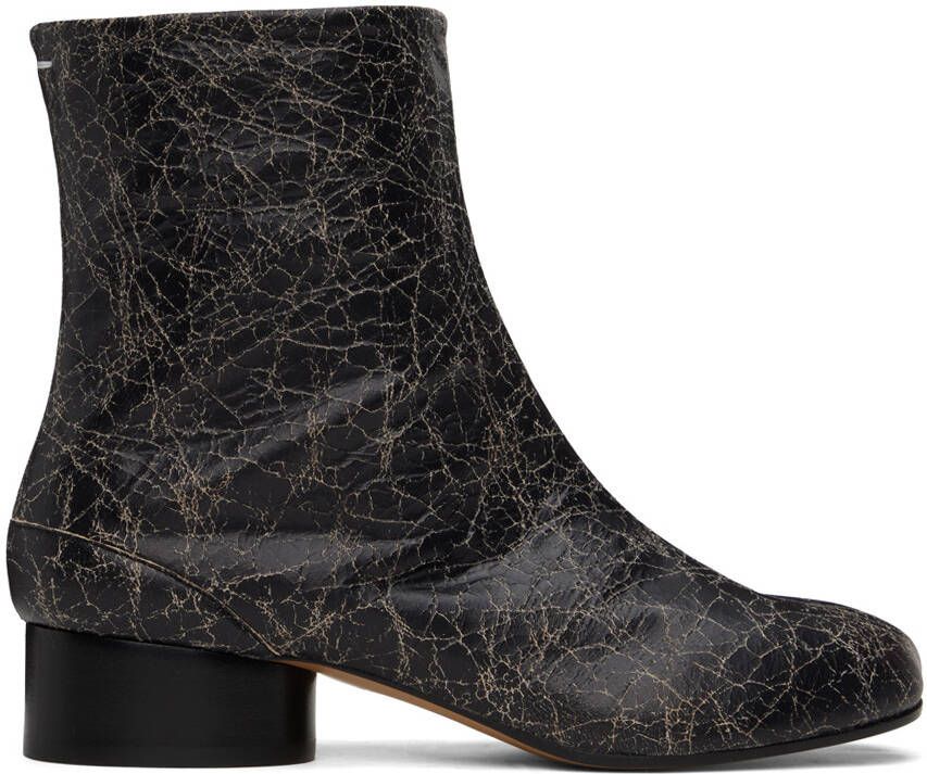 Maison Margiela Black Tabi Ankle Boots - Picture 5