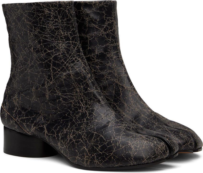 Maison Margiela Black Tabi Ankle Boots - Picture 2