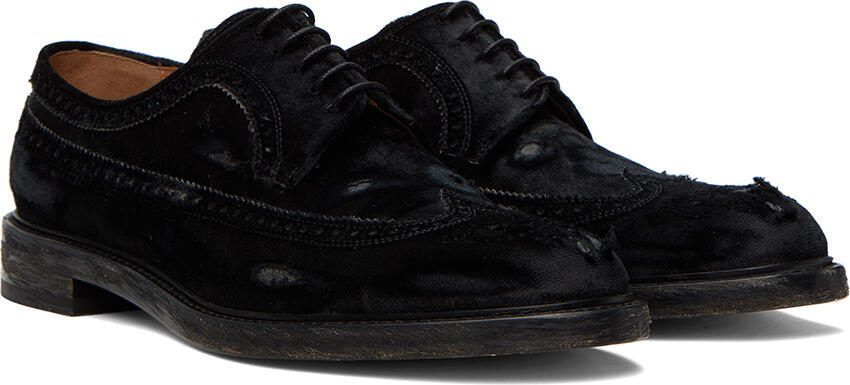 Maison Margiela Black Velvet Brogues - Picture 2