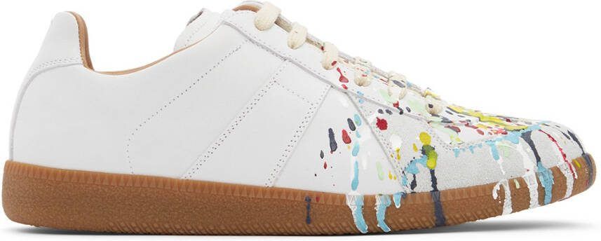 Maison Margiela Off-White  Multicolor Paint Drop Replica Sneakers - Picture 5