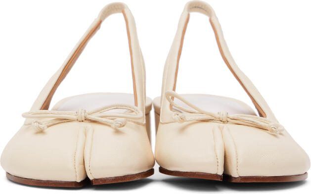 Maison Margiela Off-White Slingback Tabi Heels - Picture 3