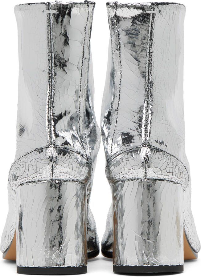 Maison Margiela Silver Tabi Broken Mirror Boots - Picture 9