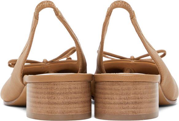 Maison Margiela Tan Slingback Tabi Heels - Picture 4