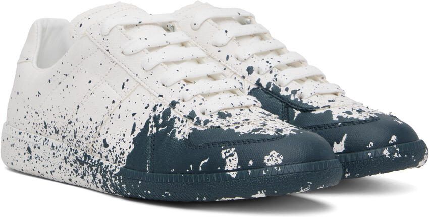 Maison Margiela White  Blue Replica Sneakers - Picture 2