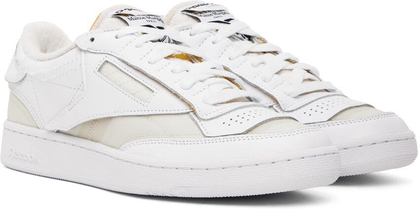 Maison Margiela White  Yellow Reebok Classics Edition Memory Of Sneakers - Picture 2