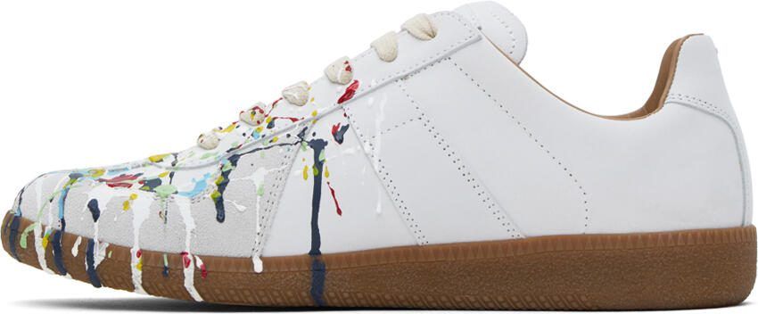 Maison Margiela Off-White  Multicolor Paint Drop Replica Sneakers - Picture 3