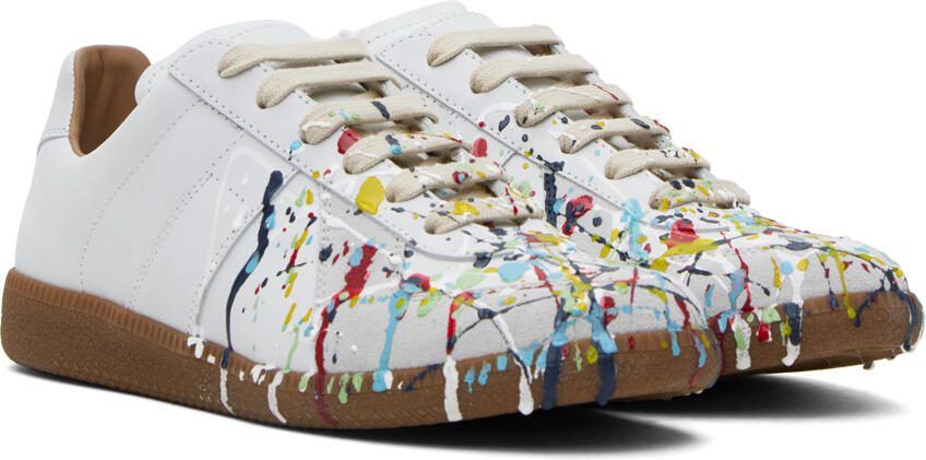 Maison Margiela Off-White  Multicolor Paint Drop Replica Sneakers - Picture 2