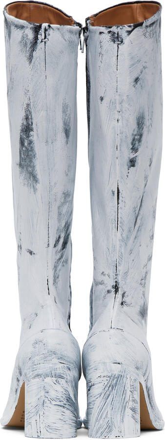 Maison Margiela Black  White Tabi Bianchetto Boots - Picture 9