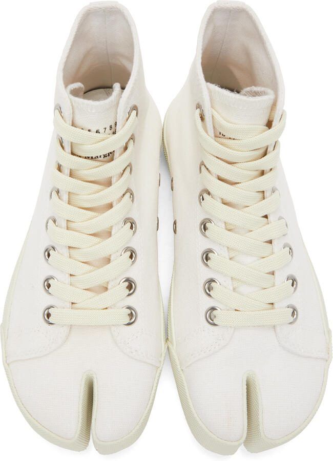 Maison Margiela White Tabi High-Top Sneakers