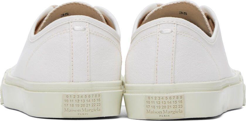 Maison Margiela White Canvas High-Top Sneakers - Picture 3